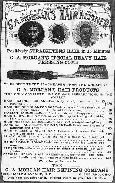 Pubblicità d'epoca della maschera di sicurezza (safety hood) inventata da Garrett Morgan