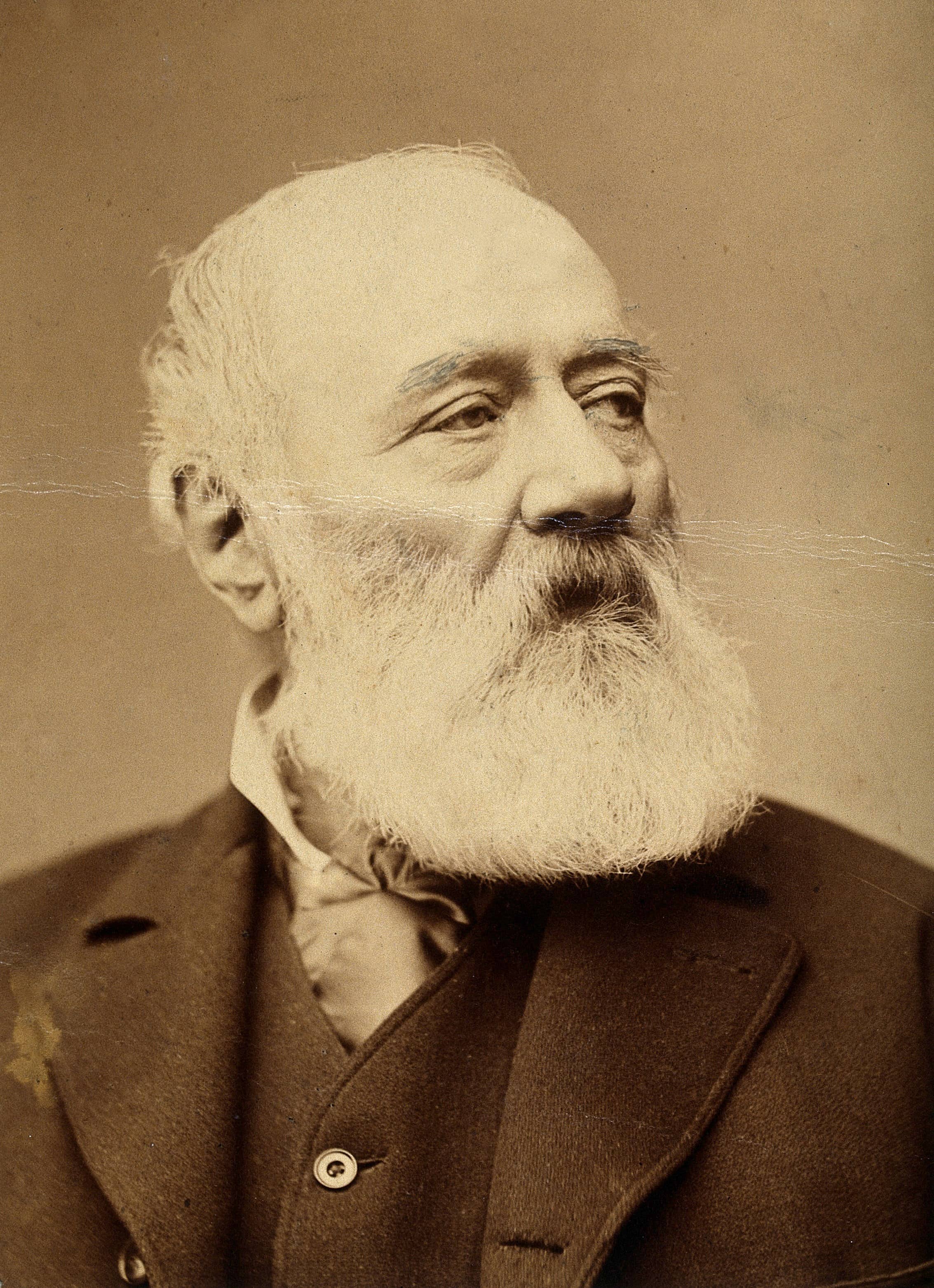 Ritratto fotografico dell'inventore italiano Antonio Meucci
