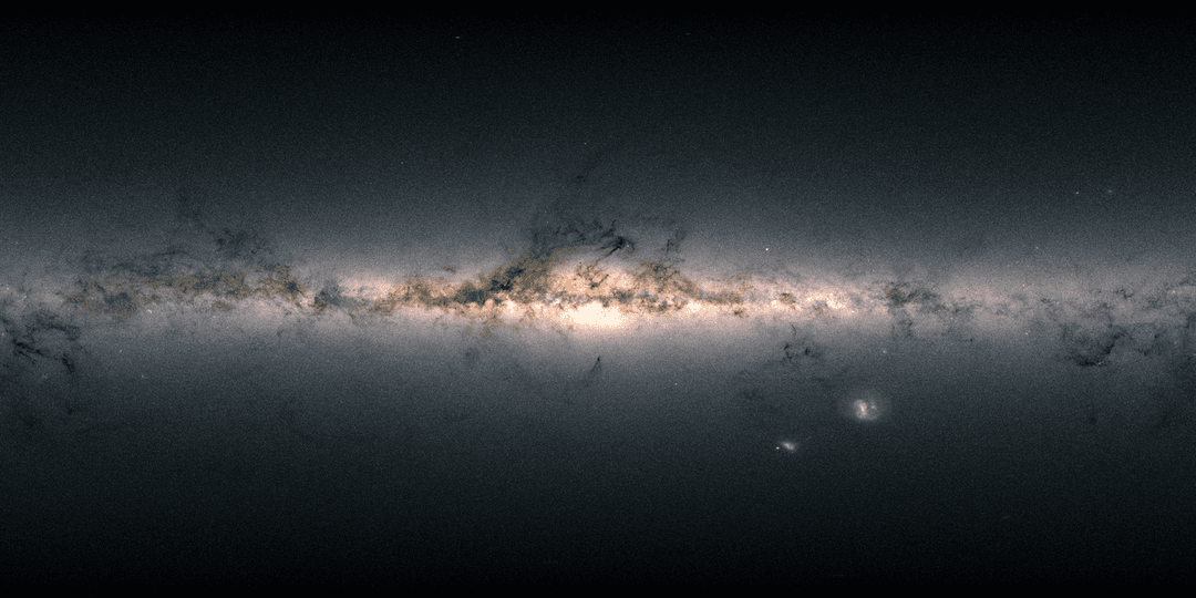 Mappa di tutto il cielo costruita con i dati della missione Gaia dell'ESA